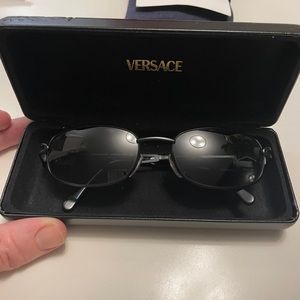 Versace slim black sunglasses